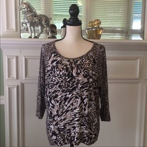 ❤️Dana Buchman Animal Print top